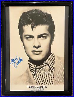 Tony Curtis Famous U. S. Actor Framed (8' X 5') 100% Hand Signed Photo With COA