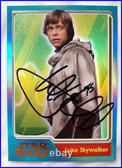 Topps Star Wars Card with Mark Hamill Signature Luke Skywalker COA Excellent