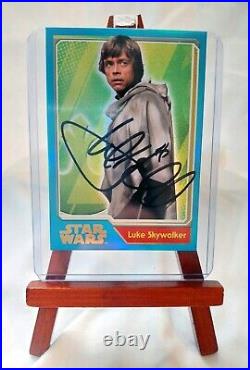 Topps Star Wars Card with Mark Hamill Signature Luke Skywalker COA Excellent