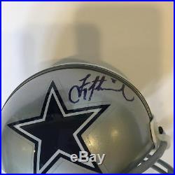Troy Aikman Signed Autographed Dallas Cowboys Riddell Mini Helmet With JSA COA