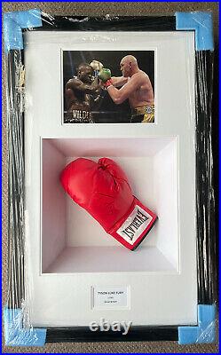 Tyson Fury Deontay Wilder Signed Glove Framed Display With COA