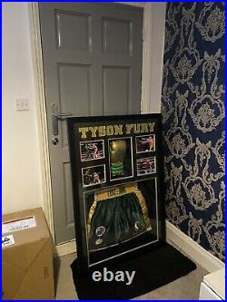 Tyson Fury Signed Glove And Shorts In Huge Light Up Display With COA