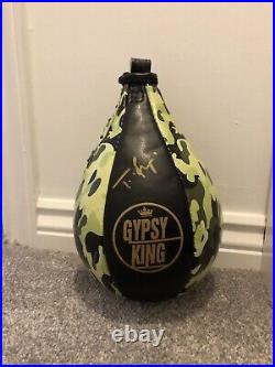 Tyson fury signed speed ball With Coa Speedball Rare Gypsy King Tyson Fury