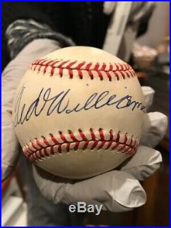 Upper Deck Authenticated Red Sox Ted Williams Autographed Baseball with COA