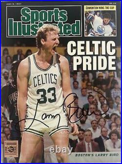 VTG Larry Bird Larry Legend Boston Celtics Signed Autograph Magazine with COA