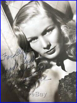 Veronica Lake 1940s Authentic Autograph PSA/DNA Certified with COA