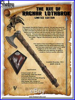 Vikings Axe Ragnar Lothbrok Series Prop 25 with Plaque and COA Collectible