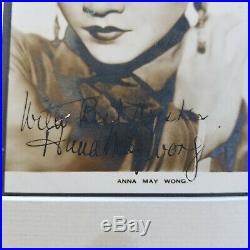 Vintage ANNA MAY WONG twice signed photograph with COA. Asian American Actress