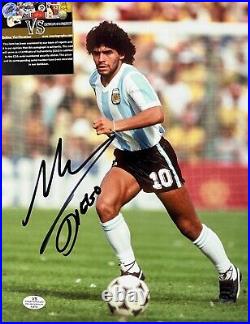 Vintage Diego Maradona Argentina Rare Signed Autographed 8.5x11 Photo with COA