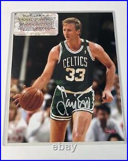 Vintage Larry Bird HOF Boston Celtics Signed Autographed 8x10 Photo with COA