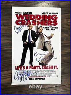 WEDDING CRASHERS MOVIE POSTER 11x17 SIGNED & AUTHENTICATED with COA