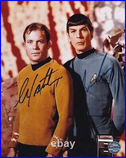 WILLIAM SHATNER & LEONARD NIMOY STAR TREK, SIGNED 10x8 with COA