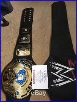 WWE Big Eagle Title Belt! Signed By Undertaker With Coa