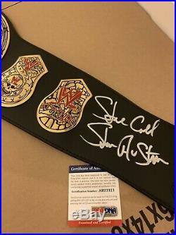 WWE Smoking Skull Replica Title Signed By Stone Cold Steve Austin. With COA