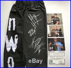 WWE WCW Hogan Rodman Bischoff Signed NWO Replica Tights With COA And Photos