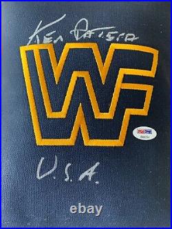 WWF Ken Patera Signed Turnbuckle Pad With COA USA Inscription