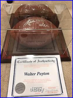 Walter Payton Sweetness Signed Autographed Wilson NFL Football With Case withCOA