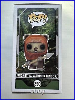 Warwick Davis AUTOGRAPH Wicket W. Warwick Star Wars Signed Funko Pop BECKETT COA