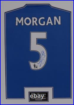 Wes Morgan Signed & Framed Shirt Leicester City F. C. WITH EXACT PROOF AFTAL COA