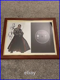 Wesley Snipes Signed Blade Photo Framed With Blade PS1 Game + COA