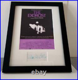 William Peter Blatty The Exorcist with COA Hand Signed Print Framed VGC