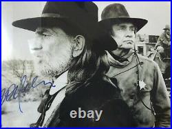 Willie Nelson signed/autographed photo johnny cash 8x10 with coa