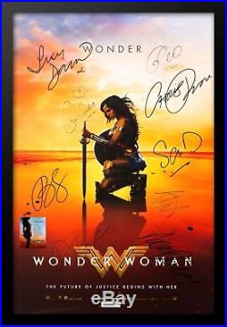 Wonder Woman Movie Poster Signed by Cast with COA