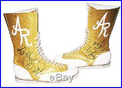 Wwe Alberto Del Rio Ring Worn Hand Signed Gold Boots With Picture Proof And Coa
