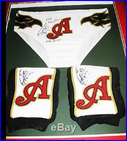 Wwe Alberto Del Rio Ring Worn Signed Trunks And Pads With Proof And Coa 9