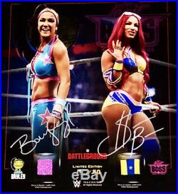 Wwe Bayley And Sasha Banks Hand Signed Limited Edition Plaque With Coa From Wwe