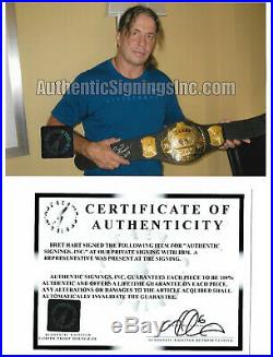 Wwe Bret The Hitman Hart Hand Signed Winged Eagle Foam Belt With Proof And Coa