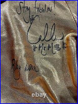 Wwe Carmella Ring Worn Hand Signed Autographed Gold Outfit With Proof And Coa