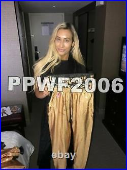 Wwe Carmella Ring Worn Hand Signed Autographed Gold Outfit With Proof And Coa