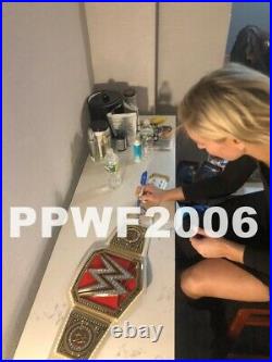 Wwe Charlotte Flair Hand Signed Autographed Inscribed Womens Belt With Proof Coa