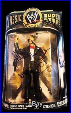 Wwe Classic Superstars Mean Gene Okerlund Hand Signed Toy Action Figure With Coa