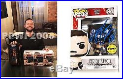Wwe Finn Balor Hand Signed Chase Funko Pop 34 Action Figure With Proof And Coa