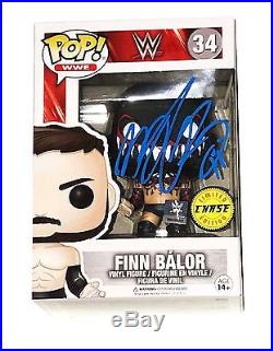 Wwe Finn Balor Hand Signed Chase Funko Pop 34 Action Figure With Proof And Coa