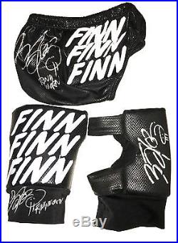 Wwe Finn Balor Hand Signed Ring Worn Trunks And Kneepads With Pic Proof Coa