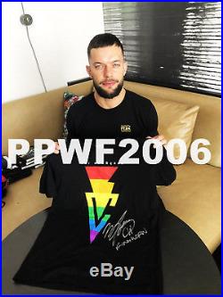 Wwe Finn Balor Ring Worn Hand Signed For Everyone T-shirt With Pic Proof Coa