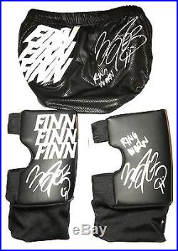 Wwe Finn Balor Ring Worn Hand Signed Trunks Kneepads With Pic Proof Coa