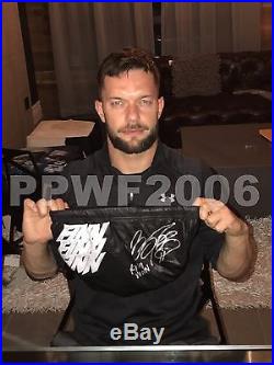 Wwe Finn Balor Ring Worn Hand Signed Trunks Kneepads With Pic Proof Coa