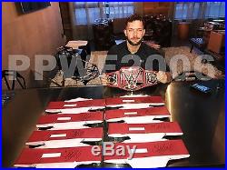 Wwe Finn Balor & Seth Rollins Hand Signed Toy Universal Belt With Pic Proof Coa