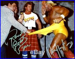Wwe Hulk Hogan And Roddy Piper Hand Signed Autographed 8x10 Photo With Coa