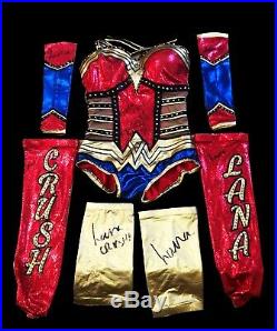 Wwe Lana Ring Worn Hand Signed Wrestlemania 35 Complete Outfit With Proof & Coa