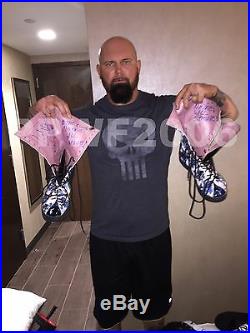 Wwe Luke Gallows Ring Worn Hand Signed The Club Boots With Picture Proof Coa 1