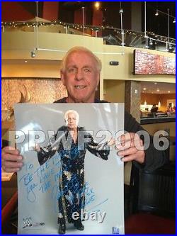 Wwe Ric Flair Hand Signed Autographed 16x20 Photo With Proof And Beckett Coa 1