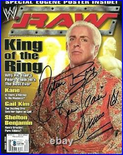 Wwe Ric Flair Hand Signed Autographed Wrestling Magazine With Beckett Coa Rare