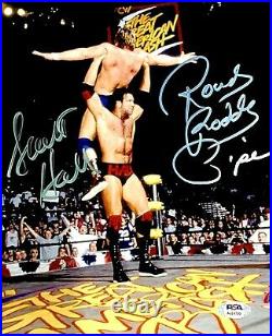 Wwe Roddy Piper Scott Hall Hand Signed Autographed 8x10 Photo With Psa Coa Rare