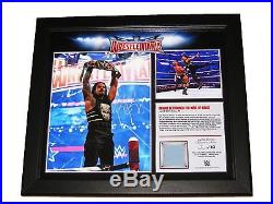 Wwe Roman Reigns Wrestlemania 32 Hand Signed Plaque With Wwe Coa Limited To 10