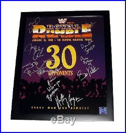 Wwe Royal Rumble Hand Signed 16x20 Autographed Framed Photo With Hogan Coa